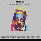 A King Embroidery File 4 size