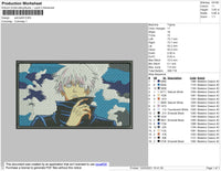 1 Anime 03 Rectangle  Embroidery File 4 size