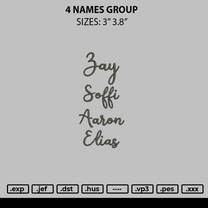 Names 0401 Embroidery Files