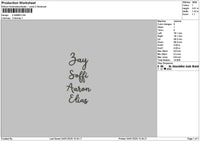 Names 0401 Embroidery Files
