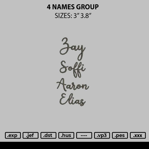 Names 0401 Embroidery Files