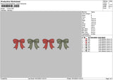 4 Bows Embroidery File 6 sizes