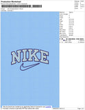 Nike Double Outlines Embroidery File 8 Size