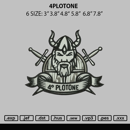 4 plotone Embroidery File 6 sizes