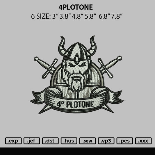 4 plotone Embroidery File 6 sizes