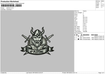4 plotone Embroidery File 6 sizes
