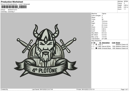 4 plotone Embroidery File 6 sizes