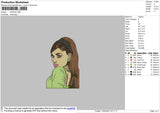 Ariana Grande Embroidery File 5 size