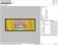 Saiki Kusuo Rectangle Embroidery File 4 size