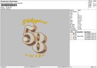 58 Hat Embroidery File 6 sizes