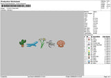 5 Icons V2 Embroidery File 6 sizes
