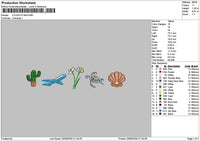 5 Icons V2 Embroidery File 6 sizes