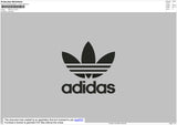 Adidas trefoil brick contour Embroidery File 7 size