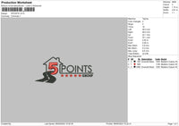 5Points Embroidery File 6 sizes