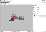 5Points Embroidery File 6 sizes