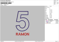 5 Ramon Embroidery File 4 size