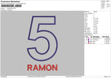 5 Ramon Embroidery File 4 size