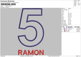 5 Ramon Embroidery File 4 size