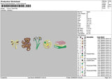 5 Icons V1 Embroidery File 6 sizes