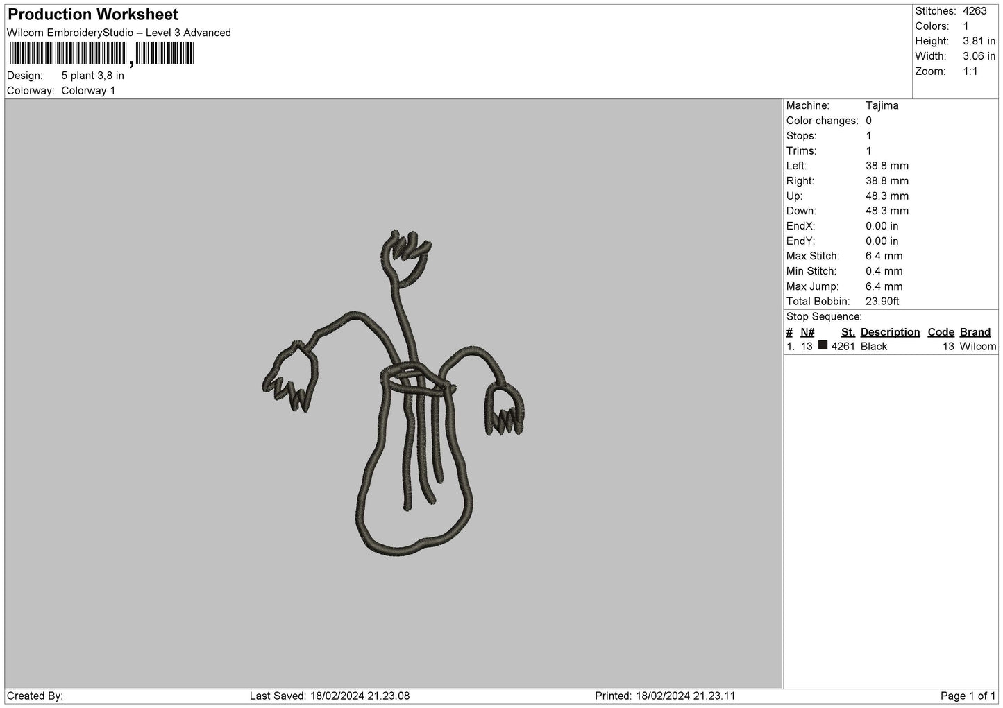 Left Handed Embroidery 27 Files