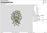 5th Gear L Embroidery File 6 sizes