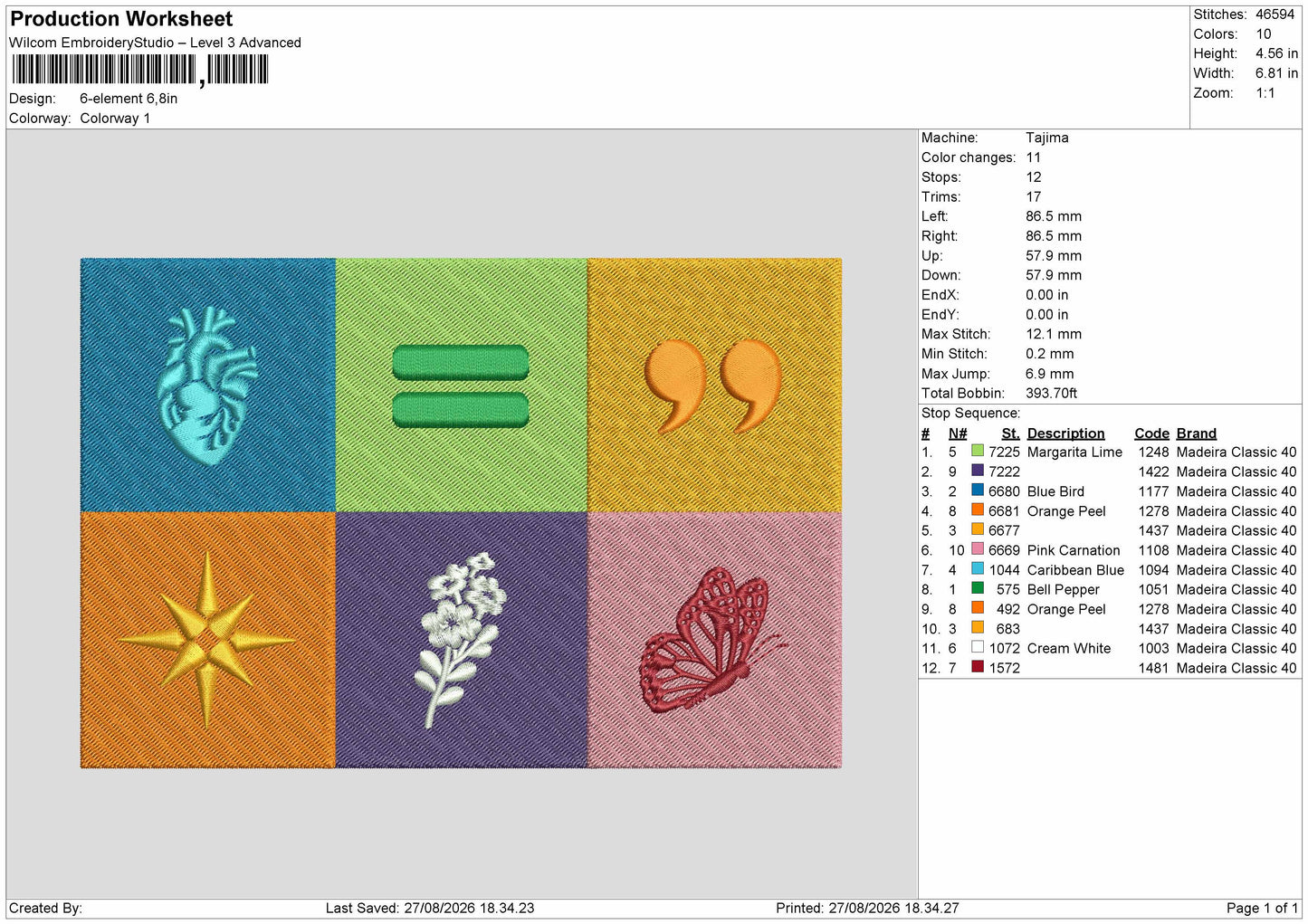 Rectangle Icons Embroidery Machine Design File 6 sizes