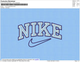 Nike Double Outlines Embroidery File 8 Size