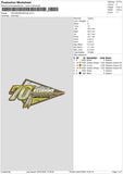 70th Redskins Embroidery File 6 sizes