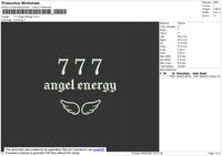 777 Angel Energy Embroidery File 4 size