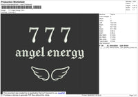 777 Angel Energy Embroidery File 4 size