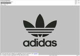 Adidas trefoil brick contour Embroidery File 7 size