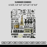 SummerEmbro Embroidery File 6 sizes