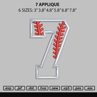 7 Applique Embroidery File 6 sizes