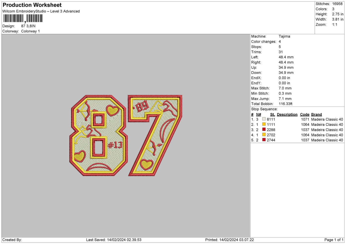 87 Pattern Embroidery File 6 sizes