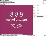 888 Angel Energy Embroidery File 4 size