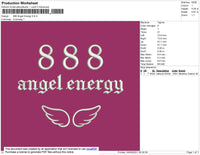 888 Angel Energy Embroidery File 4 size