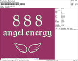 888 Angel Energy Embroidery File 4 size