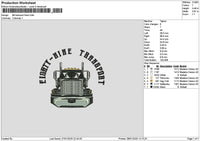 Truck 2201 Embroidery File 6 sizes