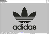 Adidas trefoil brick contour Embroidery File 7 size