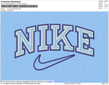 Nike Double Outlines Embroidery File 8 Size