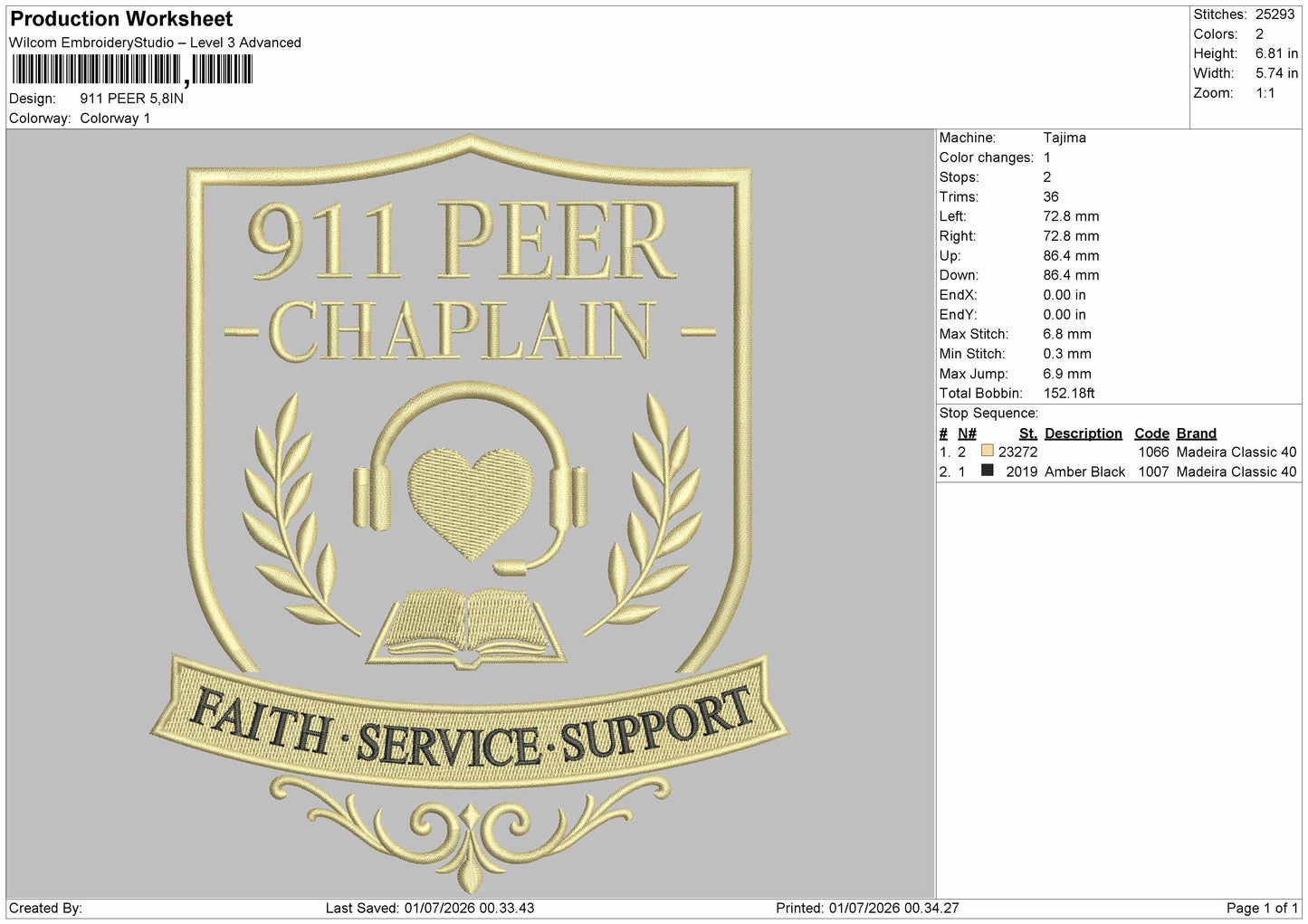 Peertext Embroidery Machine Design File 6 sizes