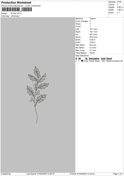 Flowers Pt1 separated 6 Files Embroidery