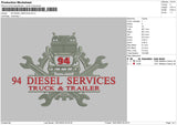 94 Diesel Service Embroidery File 4 size