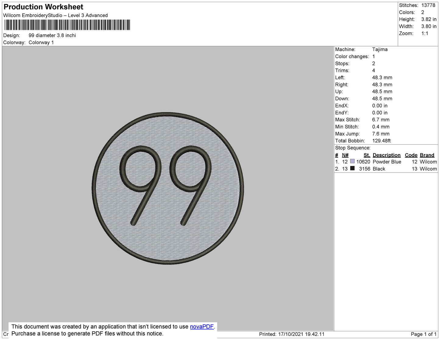 99 Embroidery File 4 size