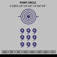 Point Circle Embroidery File 6 sizes