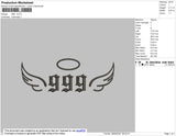 999 Angel Embroidery File 4 size