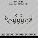 999 Angel Embroidery File 4 size