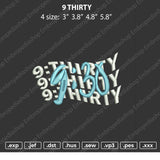 9 Thirty Embroidery File 4 size