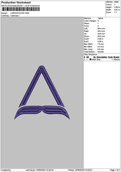 Triangle 1609 Embroidery File 6 sizes