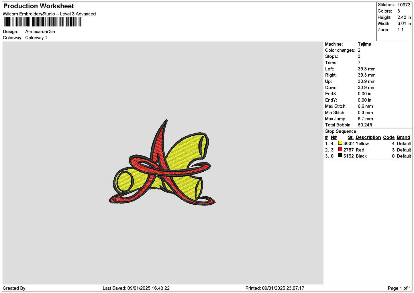 A Macaron Embroidery File 6 sizes
